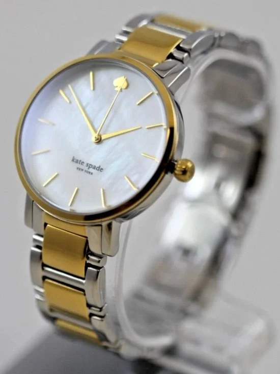 Kate Spade Gramercy Two Tone Stainless Steel Watch & Dust Bag - Picture 2 of 4